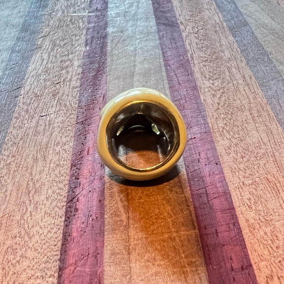 Enamel Skull Ring / Sz 6 - Picture 4 of 8